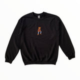 Kanye Dropout Full Pose Bear Embroidered Sweatshirt In Black