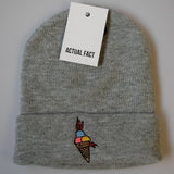 Ice Cream Tattoo Roll Up Beanie In Grey