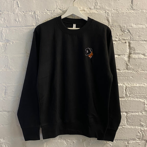 J Dilla Cap Embroidered Sweatshirt In Black