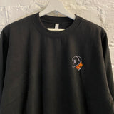 J Dilla Cap Embroidered Sweatshirt In Black