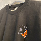 J Dilla Cap Embroidered Sweatshirt In Black