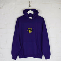 Kanye Retro Dropout Bear Embroidered Hoodie In Purple