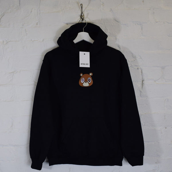 Kanye Dropout Bear Embroidered Hoodie In Black