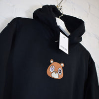 Kanye Dropout Bear Embroidered Hoodie In Black