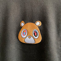 Kanye Dropout Bear Embroidered Sweatshirt In Black