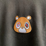 Kanye Dropout Bear Embroidered Sweatshirt In Black