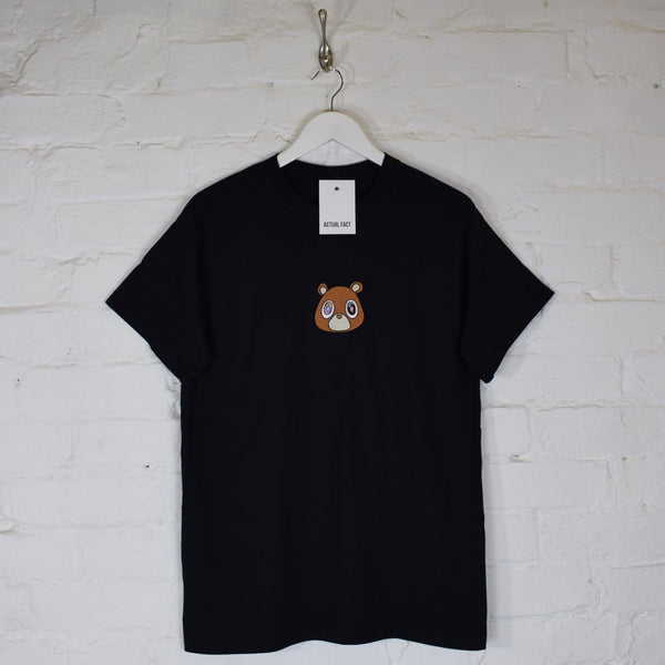 Kanye Dropout Bear Embroidered Tee In Black