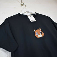 Kanye Dropout Bear Embroidered Tee In Black