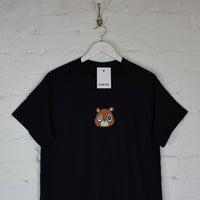 Kanye Dropout Bear Embroidered Tee In Black