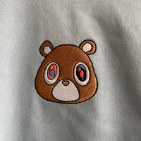 Kanye Dropout Bear Embroidered Sweatshirt In Sky Blue