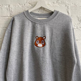 Kanye Dropout Bear Embroidered Sweatshirt In Grey