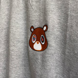 Kanye Dropout Bear Embroidered Sweatshirt In Grey