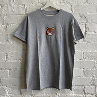 Kanye Dropout Bear Embroidered Tee In Grey
