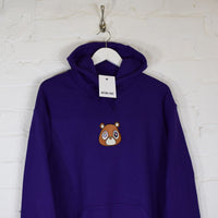 Kanye Dropout Bear Embroidered Hoodie In Purple