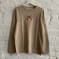 Kanye Dropout Bear Embroidered Sweatshirt In Sand