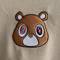 Kanye Dropout Bear Embroidered Sweatshirt In Sand