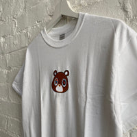 Kanye Dropout Bear Embroidered Tee In White