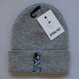 Kanye Roll Up Beanie In Grey