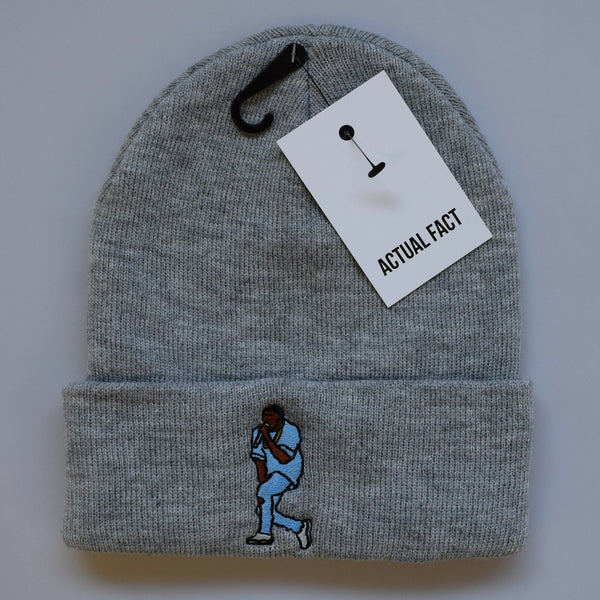 Kanye Roll Up Beanie In Grey