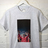 Kanye Hands Up Printed Tee In Grey
