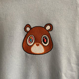 Kanye Dropout Bear Embroidered Hoodie In Sky Blue