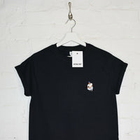 Kendrick Lemar Kneel Embroidered Tee In Black