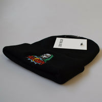 MF Doom All Caps Roll Up Beanie In Black