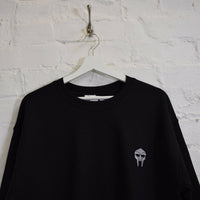 MF Doom Mask Embroidered Sweatshirt In Black