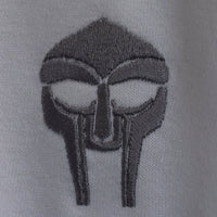 MF Doom Mask Embroidered Long Sleeve Tee In White