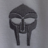 MF Doom Mask Embroidered Long Sleeve Tee In White