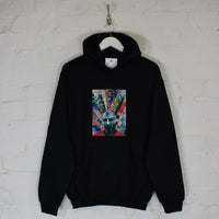 MF Doom Rainbow Printed Hoodie In Black