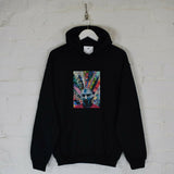 MF Doom Rainbow Printed Hoodie In Black