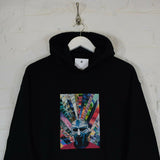 MF Doom Rainbow Printed Hoodie In Black