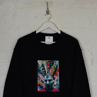 MF Doom Rainbow Printed Sweatshirt In Black