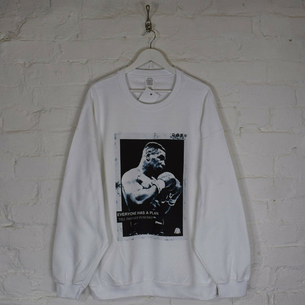 Mike Tyson Plan Printed Sweatshirt In White