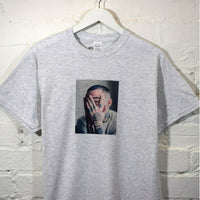 Mac Miller Hands Printed Tee In Grey