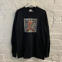 ATCQ Marauders Multi Printed Long Sleeve Tee In Black