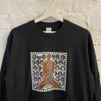 ATCQ Marauders Multi Printed Long Sleeve Tee In Black