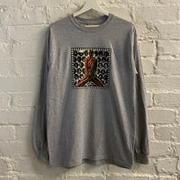 ATCQ Marauders Multi Printed Long Sleeve Tee In Grey
