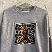 ATCQ Marauders Multi Printed Long Sleeve Tee In Grey