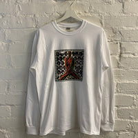 ATCQ Marauders Multi Printed Long Sleeve Tee In White