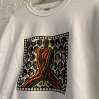 ATCQ Marauders Multi Printed Long Sleeve Tee In White