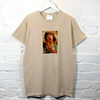 Mia Wallace Virgin Mary Printed Tee In Sand