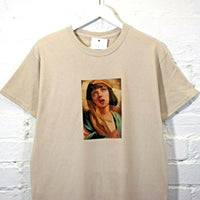 Mia Wallace Virgin Mary Printed Tee In Sand