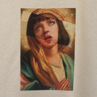 Mia Wallace Virgin Mary Printed Tee In Sand