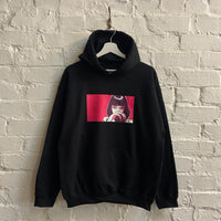 Mia Wallace Cocaine Pulp Fiction Printed Hoodie In Black