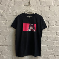 Mia Wallace Cocaine Pulp Fiction Printed Tee In Black