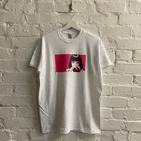 Mia Wallace Cocaine Pulp Fiction Printed Tee In White