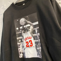 Michael Jordan Basketball Printed Sweatshirt In Black