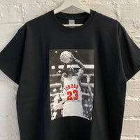 Michael Jordan Basketball Printed Tee In Black